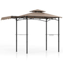 11 x 5 FT Grill Gazebo with Side Awning and Double-Tiered Top-Beige by DirectDeals