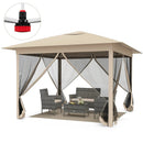 11.5 x 11.5 FT Pop-up Canopy Instant One-Person Setup with Mesh Screen Netting by LJGDeals