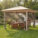 11.5 x 11.5 FT Pop-up Canopy Instant One-Person Setup with Mesh Screen Netting by LJGDeals