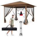 11.5 x 11.5 FT Pop-up Canopy Instant One-Person Setup with Mesh Screen Netting