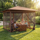 11.5 x 11.5 FT Pop-up Canopy Instant One-Person Setup with Mesh Screen Netting by LJGDeals