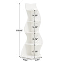 5-Tier Corner Shelf, Modern Wall Corner Bookshelf Bookcase