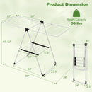 2-Tier Laundry Drying Rack Folding Cloth Rack with Aluminum Frame by LJGDeals