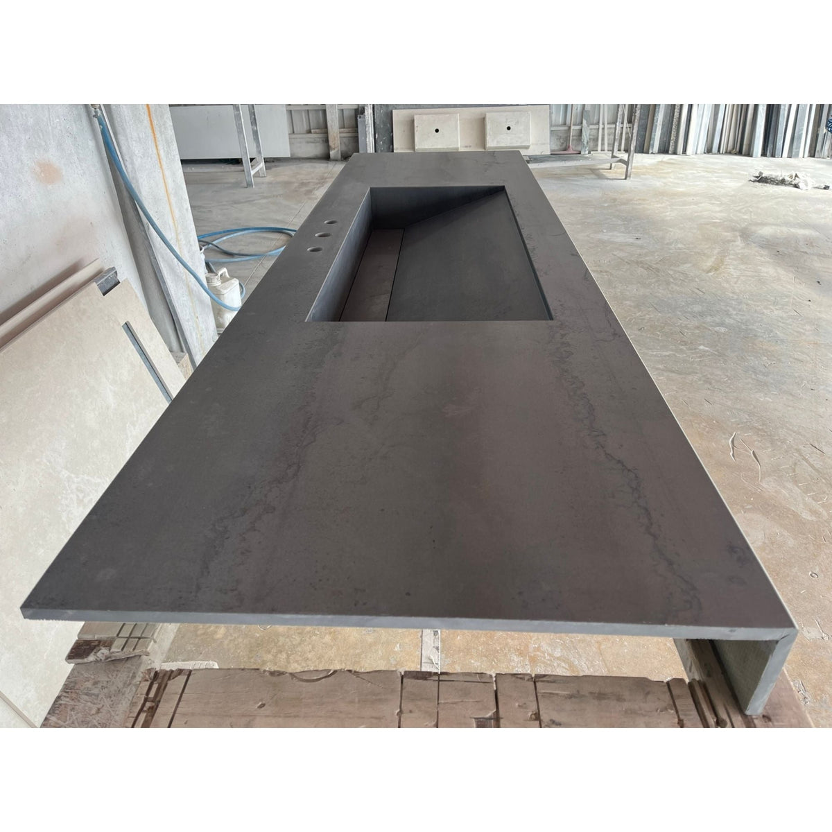 Metal Dark Engineered Porcelain Handcrafted Kitchen Bathroom Sink - Natural Stone Look, photo 10 of 21