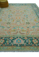 Elaine Custom Made Beige Traditional Design Hand Knotted Wool Rug