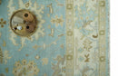 Light Blue, Beige and Ivory Hand knotted 8x10 Traditional Oriental Oushak wool rug by The Rug Decor