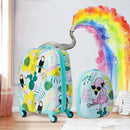 2 Pieces Kid's Luggage Set 12-inch Backpack and 16-inch Rolling Suitcase Travel by LJGDeals