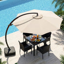 11 FT Cantilever Patio Umbrella with Base and 360° Rotation by LJGDeals