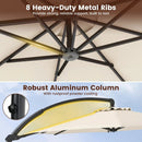 11 FT Cantilever Patio Umbrella with Base and 360° Rotation by LJGDeals
