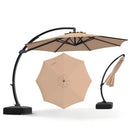 11 FT Cantilever Patio Umbrella with Base and 360° Rotation by LJGDeals