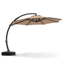 11 FT Cantilever Patio Umbrella with Base and 360° Rotation by LJGDeals