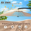 11 FT Cantilever Patio Umbrella with Base and 360° Rotation by LJGDeals