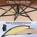 11 FT Cantilever Patio Umbrella with Base and 360° Rotation by LJGDeals
