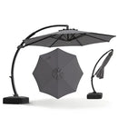 11 FT Cantilever Patio Umbrella with Base and 360° Rotation by DirectDeals