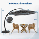 11 FT Cantilever Patio Umbrella with Base and 360° Rotation by LJGDeals