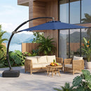 11 FT Cantilever Patio Umbrella with Base and 360° Rotation by DirectDeals