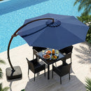 11 FT Cantilever Patio Umbrella with Base and 360° Rotation by LJGDeals