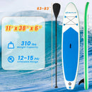 11 Feet Premium SUP Inflatable Stand Up Paddle Board with Accessories and Repair Kit-L by LJGDeals