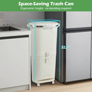 11 Gallon 3-Layer Kitchen Trash Can with Lid and 2 Removable Buckets-Beige by LJGDeals