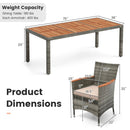 11 Pieces Patio Dining Set with 15 Feet Double-Sided Patio Umbrella Base Included by LJGDeals
