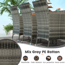 11 Pieces Patio Dining Set with 15 Feet Double-Sided Patio Umbrella Base Included by LJGDeals