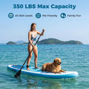 11' Wide Inflatable Stand Up Paddle Board with Backpack for All Skill Levels by LJGDeals