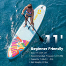 11' Wide Inflatable Stand Up Paddle Board with Backpack for All Skill Levels by LJGDeals