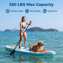 11' Wide Inflatable Stand Up Paddle Board with Backpack for All Skill Levels by LJGDeals