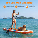 11' Wide Inflatable Stand Up Paddle Board with Backpack for All Skill Levels by LJGDeals