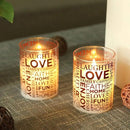 Glass Wax Battery LED Candle ( Set of 2 ) by JHY DESIGN