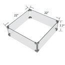 Ashton Fire Pit Tempered Clear Glass Wind Screen