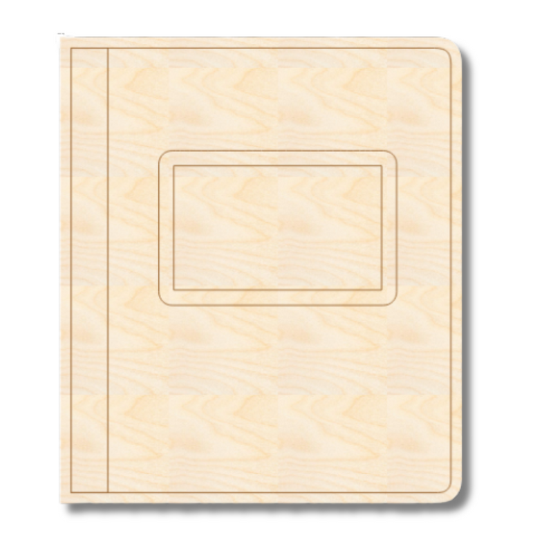 Unfinished Wood Etched Composition Notebook Shape | Paint By Line Crafts | up to 30" DIY
