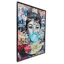 Audrey Hepburn Bubble Gum LED Painting