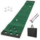 11 FT Indoor Outdoor Putting Green Mat with 2 Adjustable Putters and 6 Balls by LJGDeals