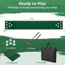 11 FT Indoor Outdoor Putting Green Mat with 2 Adjustable Putters and 6 Balls by LJGDeals