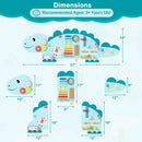 11-in-1 Dinosaur Activity Wall Busy Board Panels for Toddlers Education and Early Development by LJGDeals