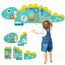 11-in-1 Dinosaur Activity Wall Busy Board Panels for Toddlers Education and Early Development by LJGDeals