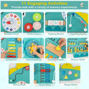 11-in-1 Dinosaur Activity Wall Busy Board Panels for Toddlers Education and Early Development by LJGDeals