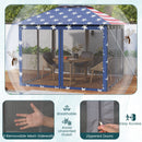 11 x 11 Feet 2-Tier Pop-Up Gazebo Tent Portable Canopy Shelter Carry Bag Mesh