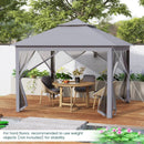 11 x 11 Feet 2-Tier Pop-Up Gazebo Tent Portable Canopy Shelter Carry Bag Mesh by LJGDeals