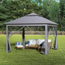 11 x 11 Feet 2-Tier Pop-Up Gazebo Tent Portable Canopy Shelter Carry Bag Mesh by LJGDeals