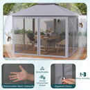 11 x 11 Feet 2-Tier Pop-Up Gazebo Tent Portable Canopy Shelter Carry Bag Mesh