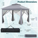 11 x 11 Feet 2-Tier Pop-Up Gazebo Tent Portable Canopy Shelter Carry Bag Mesh