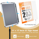 11x17 Adjustable Height Sign Holder Stand with Snap Frame by LJGDeals