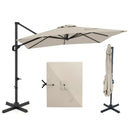 11 x 9 FT Cantilever Patio Umbrella with 360° Rotation and Easy Tilt Adjustment by LJGDeals