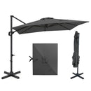 11 x 9 FT Cantilever Patio Umbrella with 360° Rotation and Easy Tilt Adjustment by LJGDeals