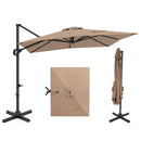 11 x 9 FT Cantilever Patio Umbrella with 360° Rotation and Easy Tilt Adjustment by LJGDeals