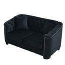 Modern Chesterfield Sofa With Tufted Backrest For Living Room by HouseOfZazla