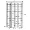 Carrie 3-Panel Room Divider Folding Shoji Screen Black