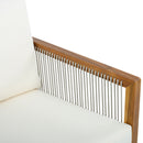 Outdoor Club Chair (Set of 1) - Acacia Wood Frame with Rope Back by HouseOfZazla